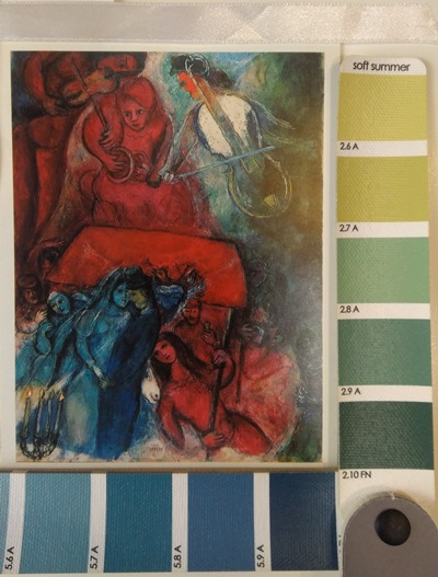 Marc Chagall, Ślub - obraz w kolorystyce Stonowanego Lata